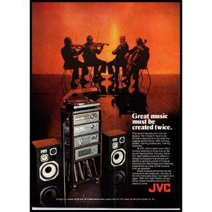 1978 JVC Hi Fi Component Stereo Vintage Print Ad String Quartet Wall Art Photo